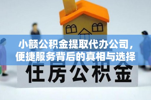 城西小额公积金提取代办公司，便捷服务背后的真相与选择